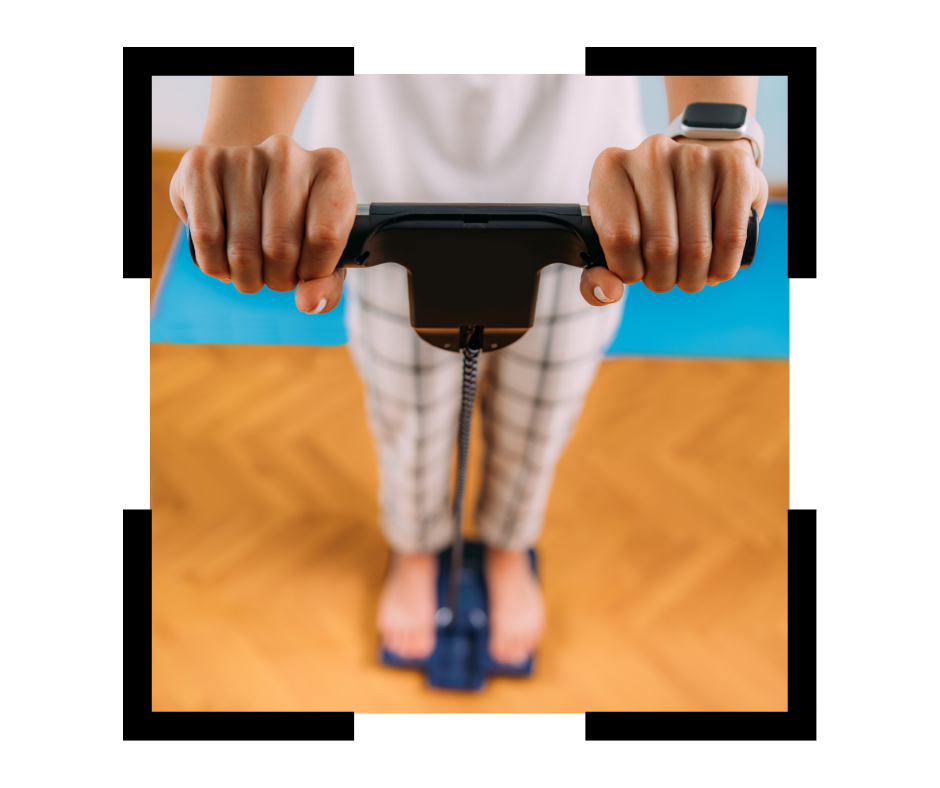 image of person holding a fitness assessment machine